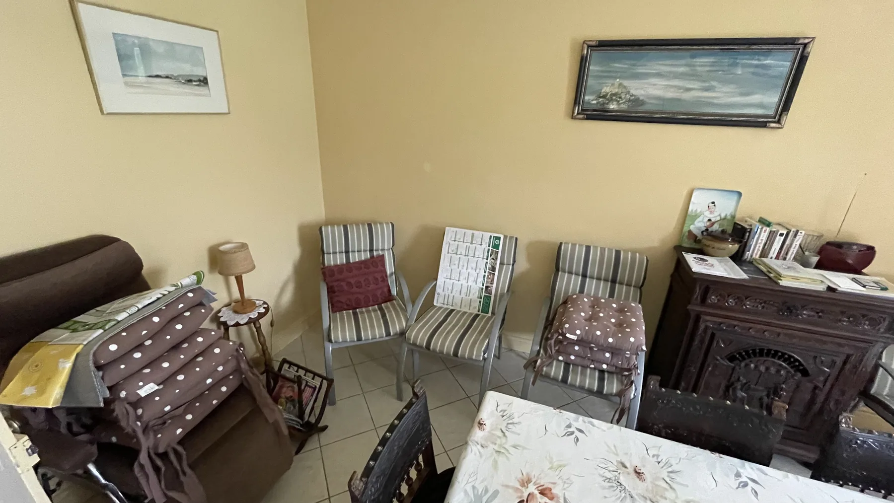 Banquette de la pièce de vie